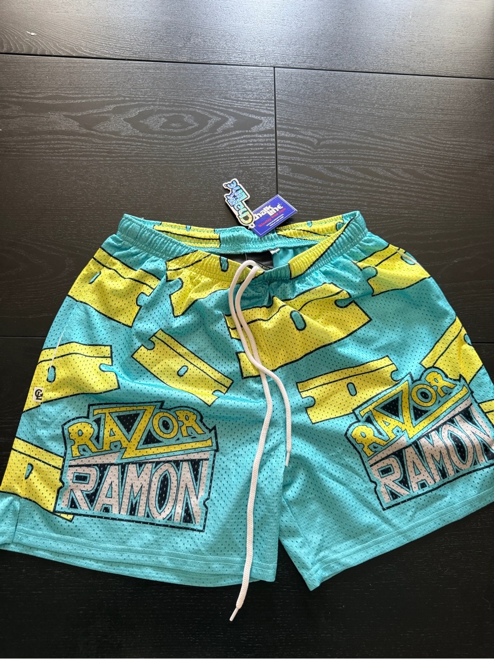Razor Ramon Aqua & Yellow Athletic Mesh Shorts